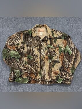 90s Vintage Wrangler Realtree Camo Trucker-Style Cotton Jacket Made in USA
